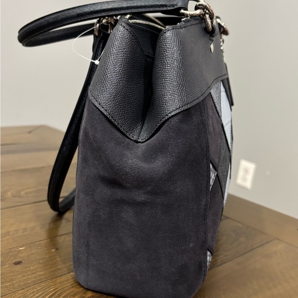 Coach Brooke Carryall Blue and Gray Patchwork with COA - Picture 4 of 13